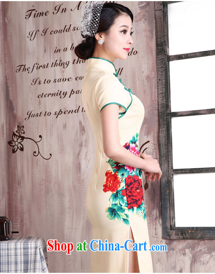Jubilee 1000 bride spring 2015 new stylish improved cultivating retro long day dresses, Chinese Dress X 273 yellow XXL pictures, price, brand platters! Elections are good character, the national distribution, so why buy now enjoy more preferential! Health