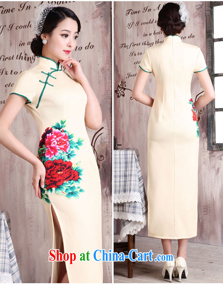 Jubilee 1000 bride spring 2015 new stylish improved cultivating retro long day dresses, Chinese Dress X 273 yellow XXL pictures, price, brand platters! Elections are good character, the national distribution, so why buy now enjoy more preferential! Health