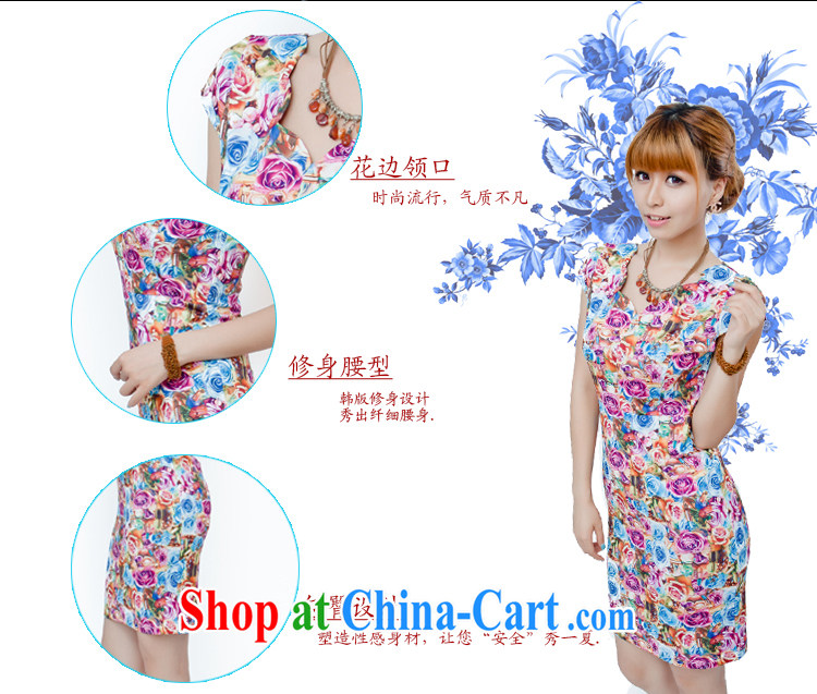Ah, ah, stylish summer 2015 new women sense of the waist wavy edge collar retro outfit #9620 blue and white porcelain 1XXXL pictures, price, brand platters! Elections are good character, the national distribution, so why buy now enjoy more preferential! Health