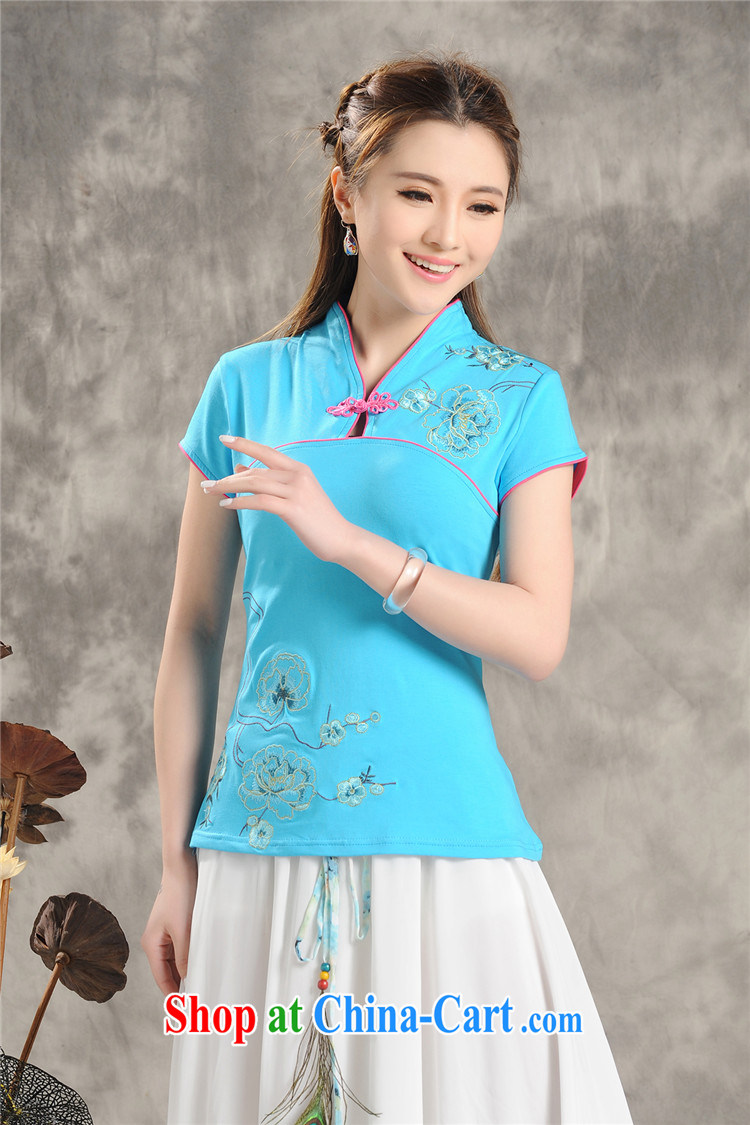 Black butterfly E 9202 summer 2015 New National wind blouses, embroidered for ethnic wind short sleeve shirt T female white XXXXL pictures, price, brand platters! Elections are good character, the national distribution, so why buy now enjoy more preferential! Health
