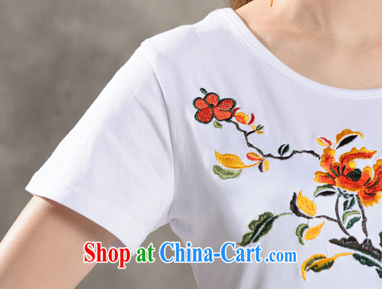 Black butterfly YT 808 summer 2015 New National wind blouses embroidery take-neck beauty graphics thin short-sleeve shirt T female white XXL pictures, price, brand platters! Elections are good character, the national distribution, so why buy now enjoy more preferential! Health