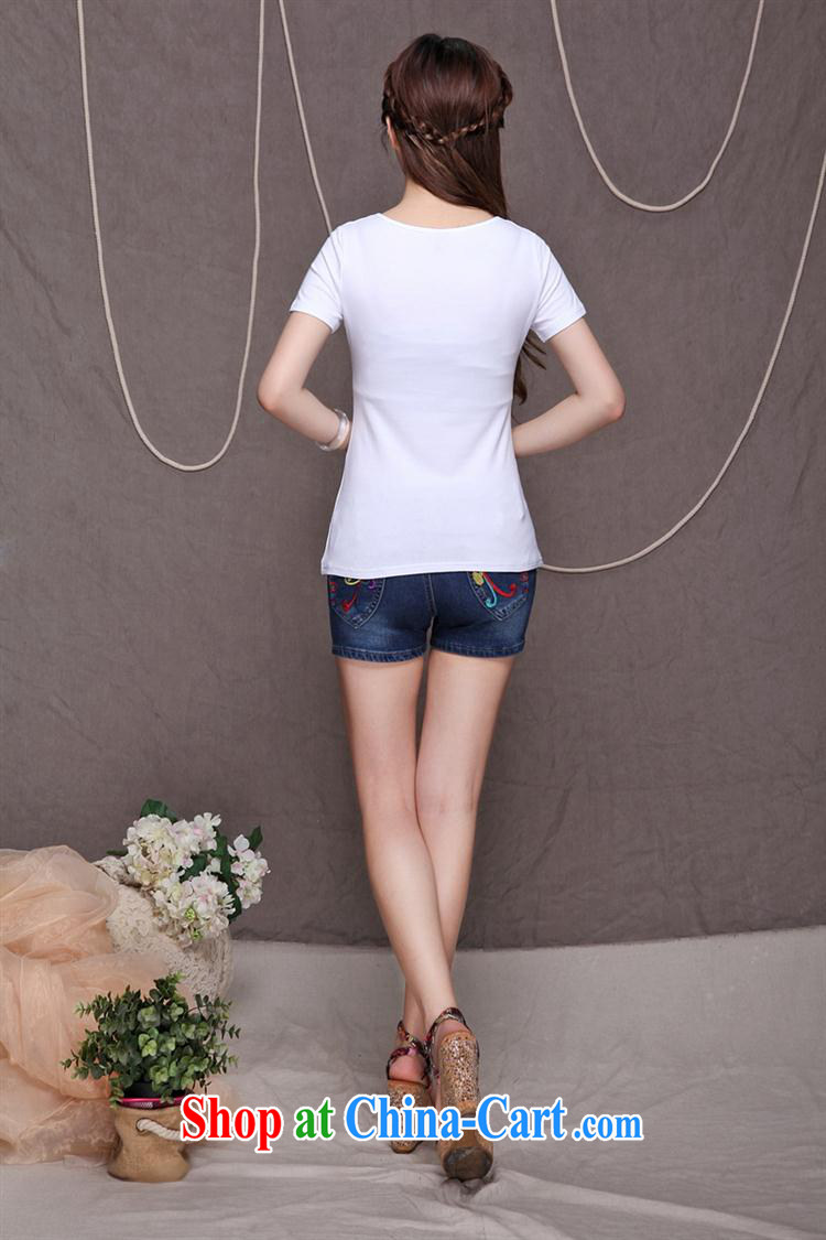 Black butterfly YK 9413 summer 2015 Chinese National wind women exquisite embroidered beauty graphics thin round-collar short-sleeve shirt T female black XXL pictures, price, brand platters! Elections are good character, the national distribution, so why buy now enjoy more preferential! Health