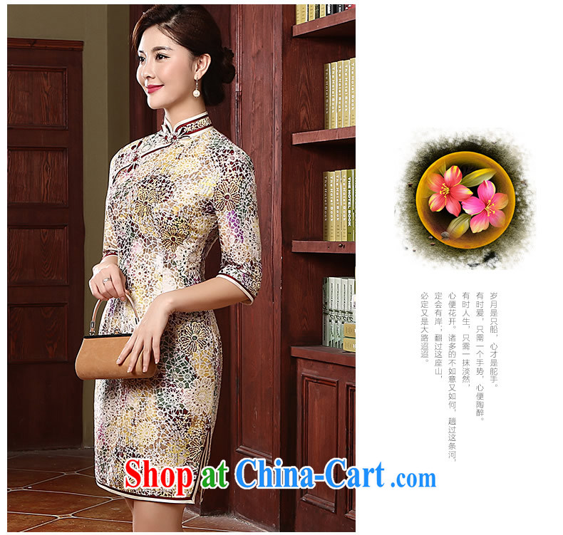 The CYD HO Kwun Tong' aroma and stylish dresses women 2015 new spring decor, Retro sauna Silk Cheongsam dress QZ 4726 fancy XXXL pictures, price, brand platters! Elections are good character, the national distribution, so why buy now enjoy more preferential! Health