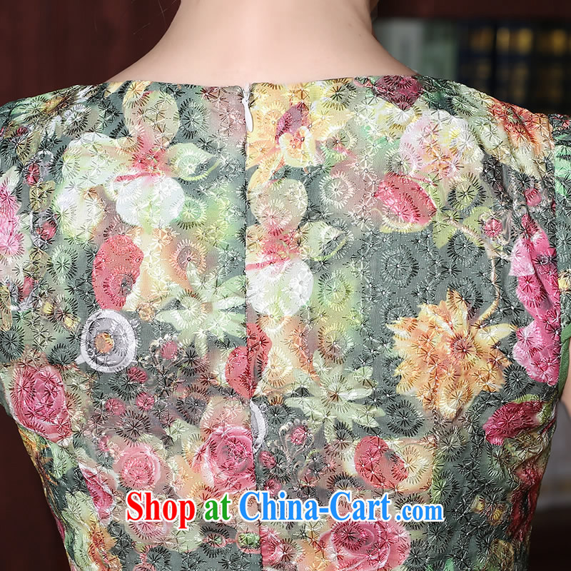 The CYD HO Kwun Tong' green summer 2015 new daily cultivating cheongsam dress improved retro dress suit XXL, Sau looked Tang, shopping on the Internet