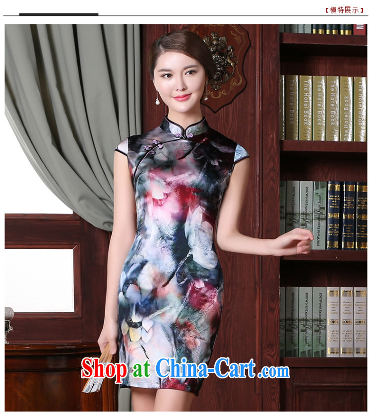 The CYD HO Kwun Tong' between I should be grateful if you 2015 summer new upscale retro dresses improved sauna silk Silk Cheongsam floral XXL pictures, price, brand platters! Elections are good character, the national distribution, so why buy now enjoy more preferential! Health