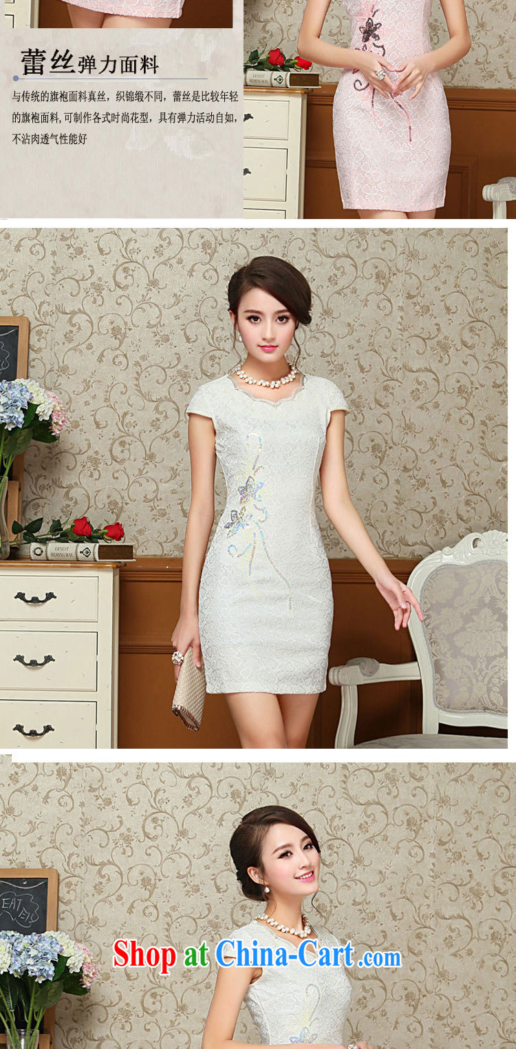 Even the US and summer 2015 new stylish and elegant and refined beauty dresses video thin dresses lace stitching embroidered petal collar further skirt pink XXL pictures, price, brand platters! Elections are good character, the national distribution, so why buy now enjoy more preferential! Health