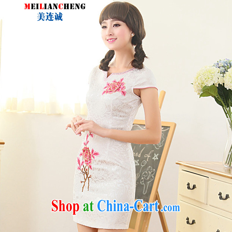 Even the US and summer 2015 new dresses Ethnic Wind and stylish embroidered short sleeves beauty graphics thin further skirt red XXL, the 1000 (BENQIAN), shopping on the Internet