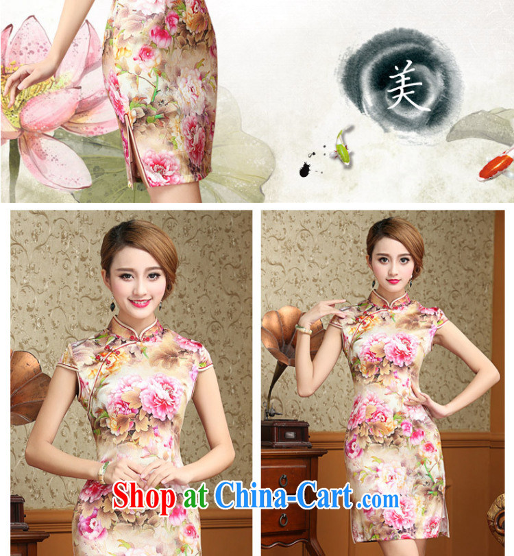 euro-class, high-end Silk Cheongsam retro mulberry Silk Cheongsam dress Chinese Tang women AQE 003 Map Color XXL pictures, price, brand platters! Elections are good character, the national distribution, so why buy now enjoy more preferential! Health