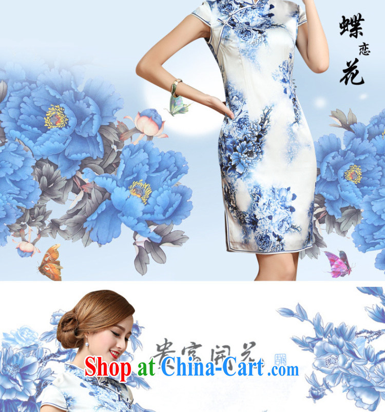 euro-class, high-end heavy Silk Cheongsam dress 2015 summer sauna silk old Shanghai qipao dresses AQE 010 blue and white porcelain XXXL pictures, price, brand platters! Elections are good character, the national distribution, so why buy now enjoy more preferential! Health
