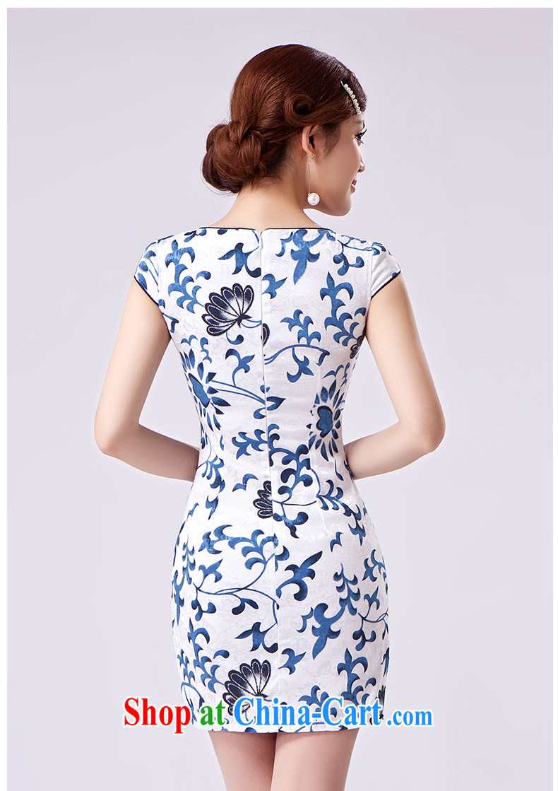 2015 spring new women with improved modern cheongsam dress daily cultivating the cotton robes blue XL pictures, price, brand platters! Elections are good character, the national distribution, so why buy now enjoy more preferential! Health