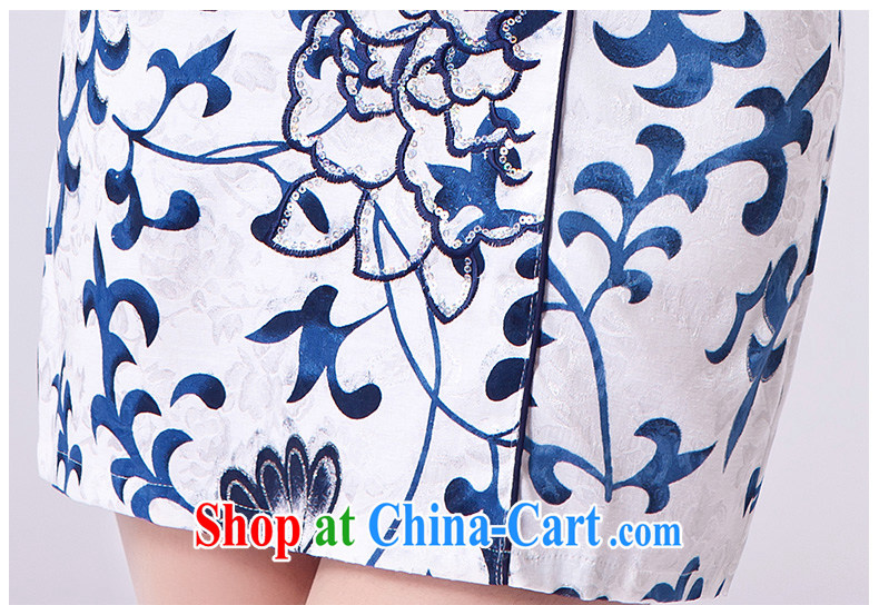 2015 spring new women with improved modern cheongsam dress daily cultivating the cotton robes blue XL pictures, price, brand platters! Elections are good character, the national distribution, so why buy now enjoy more preferential! Health