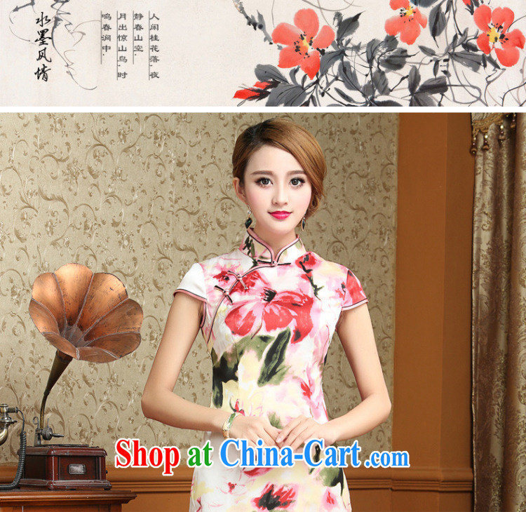The class a fresh style classical Chinese Dress heavy silk mulberry Silk Cheongsam dress Korea Chinese female summer AQE 024 photo color XXXL pictures, price, brand platters! Elections are good character, the national distribution, so why buy now enjoy more preferential! Health
