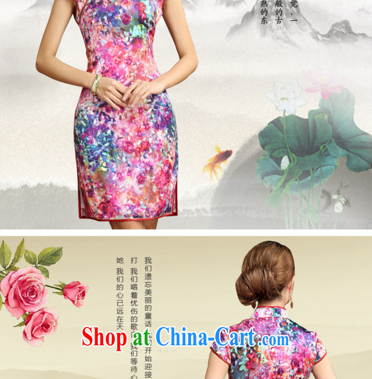 The stream is silk cheongsam dress 2015 summer sauna silk Chinese Dress dress short cheongsam AQE 028 photo color XXL pictures, price, brand platters! Elections are good character, the national distribution, so why buy now enjoy more preferential! Health