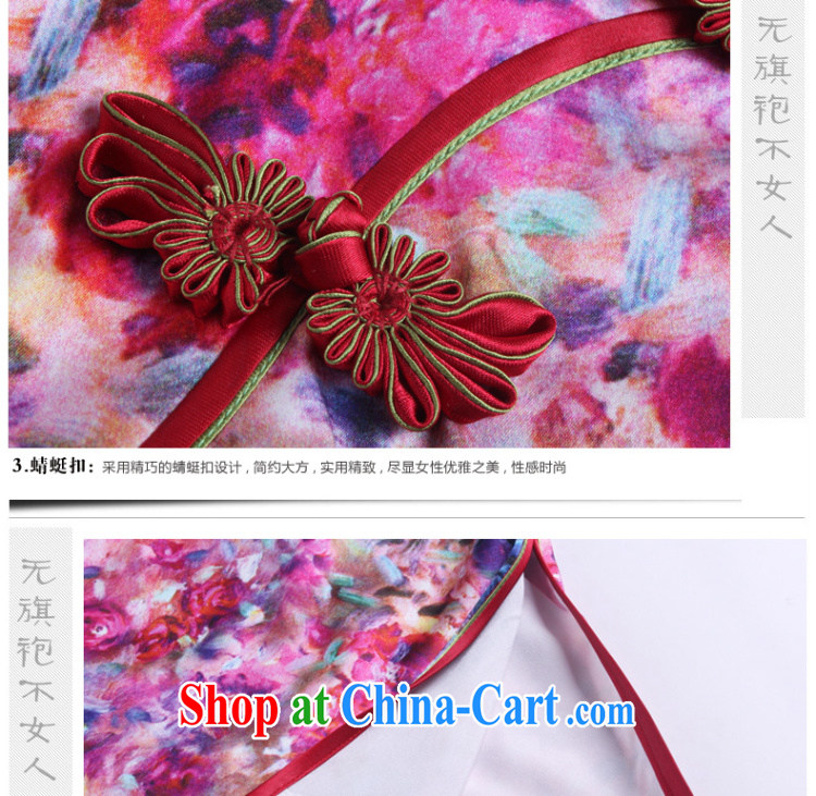 The stream is silk cheongsam dress 2015 summer sauna silk Chinese Dress dress short cheongsam AQE 028 photo color XXL pictures, price, brand platters! Elections are good character, the national distribution, so why buy now enjoy more preferential! Health