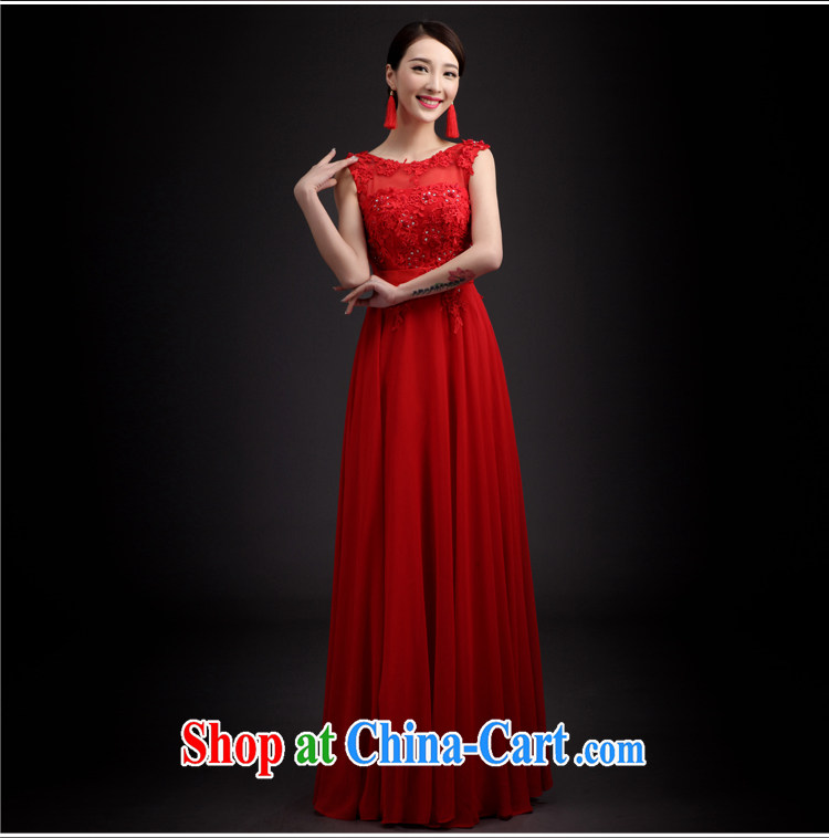 2015 long gown, spring and summer shoulders moderator banquet beauty dress wedding bridesmaid dress uniforms pink XXL pictures, price, brand platters! Elections are good character, the national distribution, so why buy now enjoy more preferential! Health