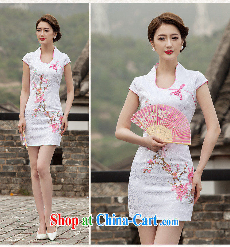Diane honey honey 2015 spring and summer new Chinese antique dresses and stylish high-end embroidery daily dresses dresses blue XL pictures, price, brand platters! Elections are good character, the national distribution, so why buy now enjoy more preferential! Health