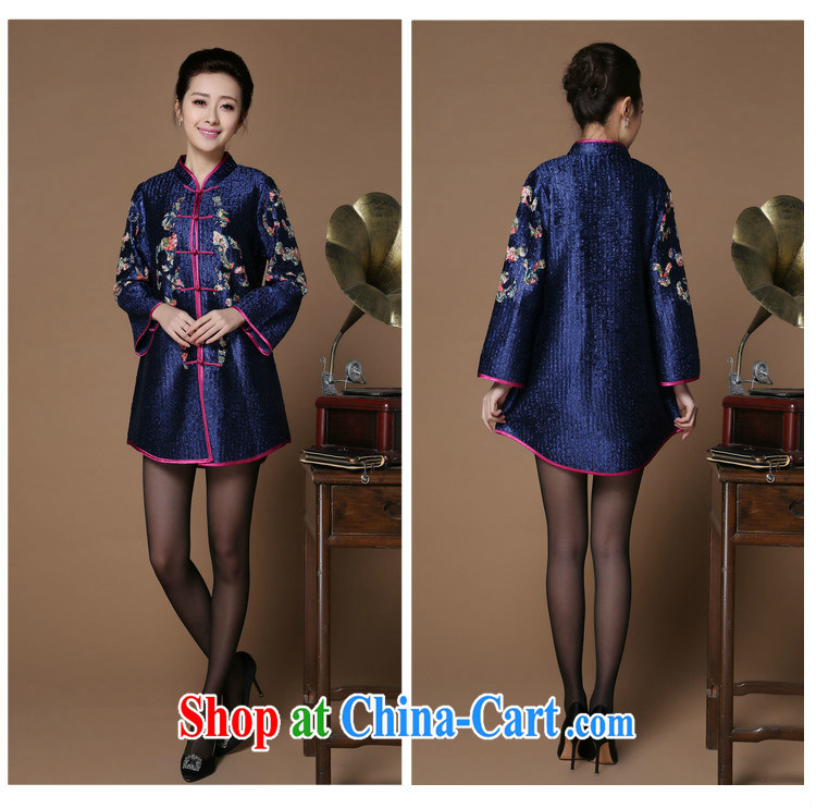 Optimize the Cayman yousiman Spring and Autumn new, larger female solid color parquet Tang with solid-colored linen silk 100 a mother load 8501 cheongsam black XL pictures, price, brand platters! Elections are good character, the national distribution, so why buy now enjoy more preferential! Health