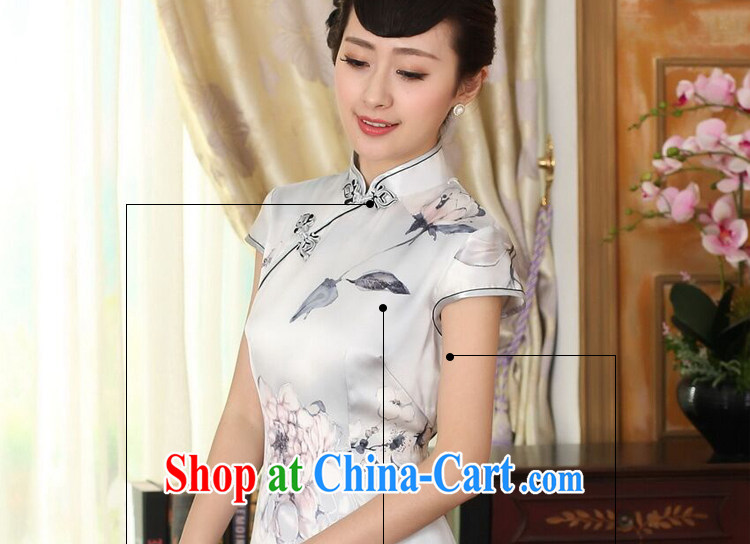 spend the summer girl Lotus cultivating heavy Silk Dresses retro improved sauna silk light short cheongsam dress figure-color 2 XL pictures, price, brand platters! Elections are good character, the national distribution, so why buy now enjoy more preferential! Health