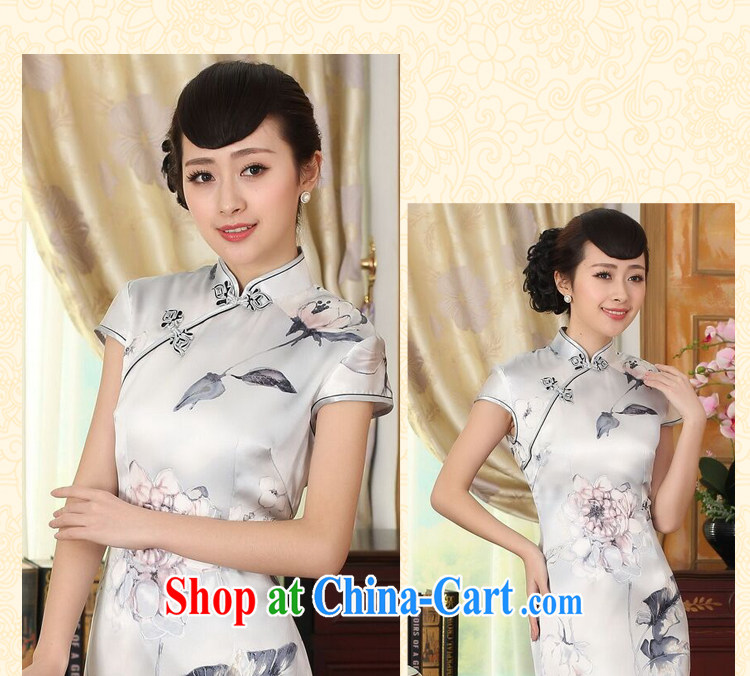 spend the summer girl Lotus cultivating heavy Silk Dresses retro improved sauna silk light short cheongsam dress figure-color 2 XL pictures, price, brand platters! Elections are good character, the national distribution, so why buy now enjoy more preferential! Health
