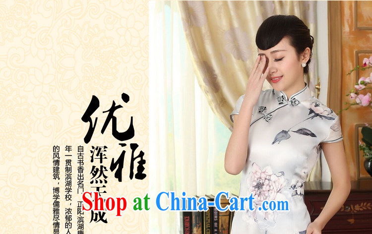 Dan smoke summer female Lotus cultivating heavy Silk Dresses retro improved sauna silk light short cheongsam dress as color 2XL pictures, price, brand platters! Elections are good character, the national distribution, so why buy now enjoy more preferential! Health