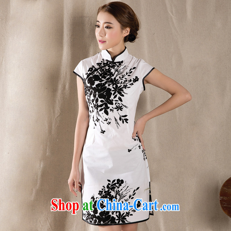 The Mona Lisa, summer 2015 new stylish and refined antique cheongsam dress China wind stamp Dress Suit XL, West Windsor, and shopping on the Internet
