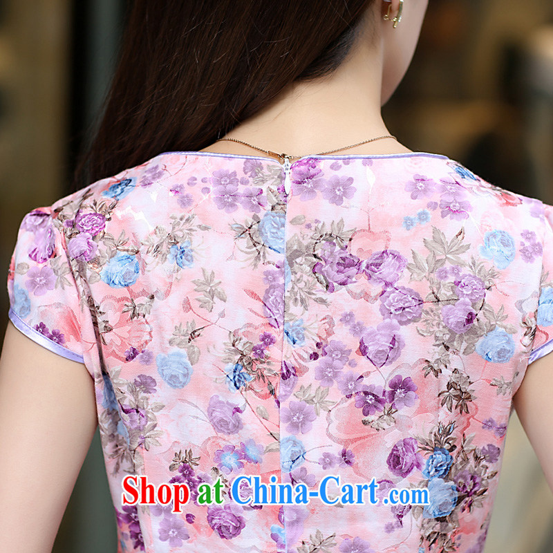 Even the US and summer 2015 new dresses and stylish embroidered beauty dresses China wind dress no short-sleeved National Service further dress pink flower XL, The 1000 (BENQIAN), online shopping
