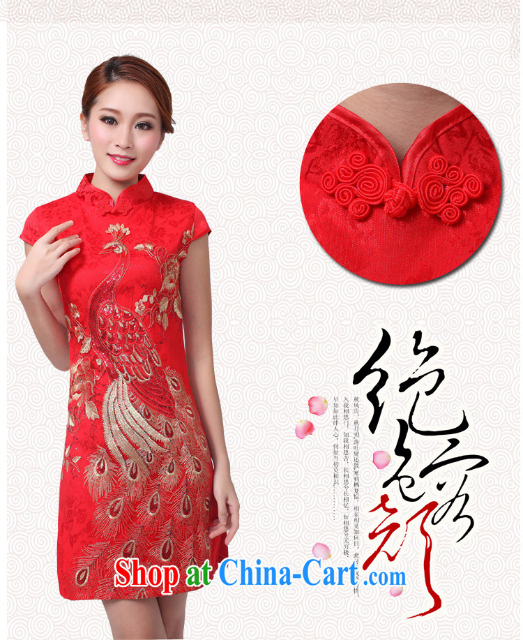 The Greek Diana, 2015 new show annual wedding dress bridal wedding retro improved red toast serving short cheongsam red Peacock pictures, price, brand platters! Elections are good character, the national distribution, so why buy now enjoy more preferential! Health