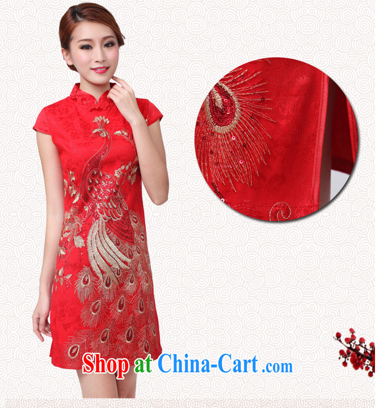 The Greek Diana, 2015 new show annual wedding dress bridal wedding retro improved red toast serving short cheongsam red Peacock pictures, price, brand platters! Elections are good character, the national distribution, so why buy now enjoy more preferential! Health