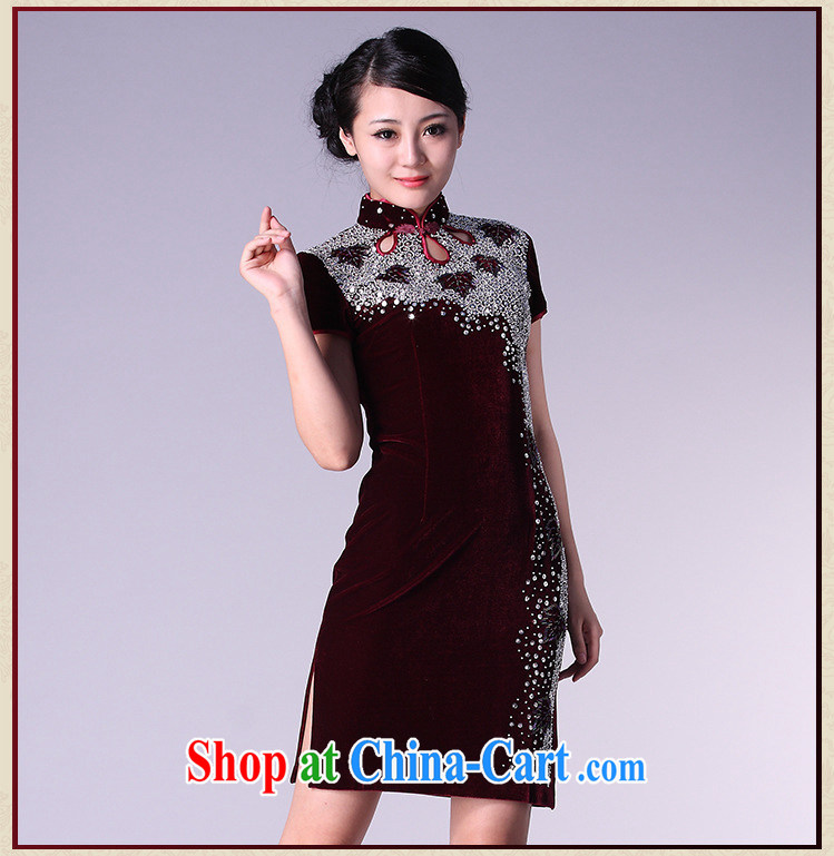euro-class, high-end gold velour cheongsam dress wedding dress MOM XL 7 cuff toast serving female AQE 813 purple cuff in XXXXL pictures, price, brand platters! Elections are good character, the national distribution, so why buy now enjoy more preferential! Health