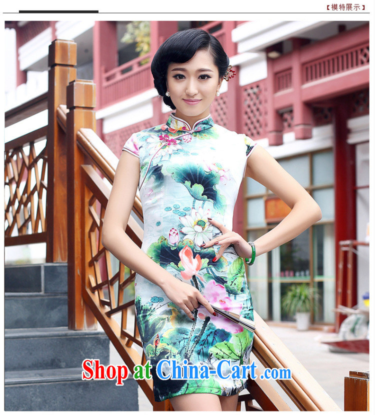The class heavy Silk Cheongsam improved daily summer female sauna Silk Dresses AQE 8073 Map Color XXXL pictures, price, brand platters! Elections are good character, the national distribution, so why buy now enjoy more preferential! Health