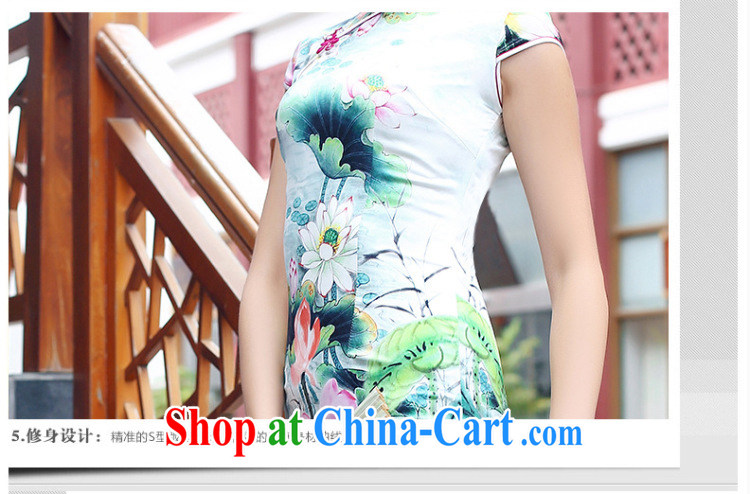 The class heavy Silk Cheongsam improved daily summer female sauna Silk Dresses AQE 8073 Map Color XXXL pictures, price, brand platters! Elections are good character, the national distribution, so why buy now enjoy more preferential! Health