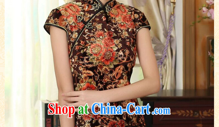 Find Sophie summer new women with improved Chinese, for stretch-wool painting stylish classic short-sleeved short cheongsam Golden Flower 2 XL pictures, price, brand platters! Elections are good character, the national distribution, so why buy now enjoy more preferential! Health