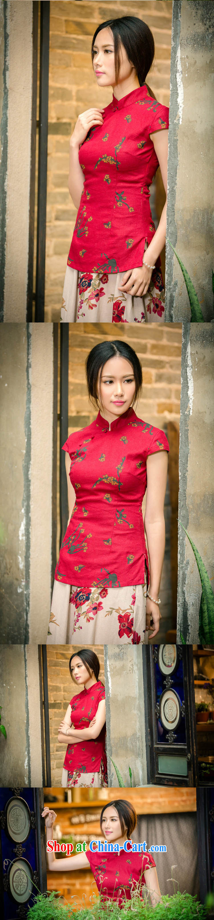 The current cotton Ma T-shirt low-power's short-sleeved linen dresses up retro shirt AQE 2062 red XXL pictures, price, brand platters! Elections are good character, the national distribution, so why buy now enjoy more preferential! Health