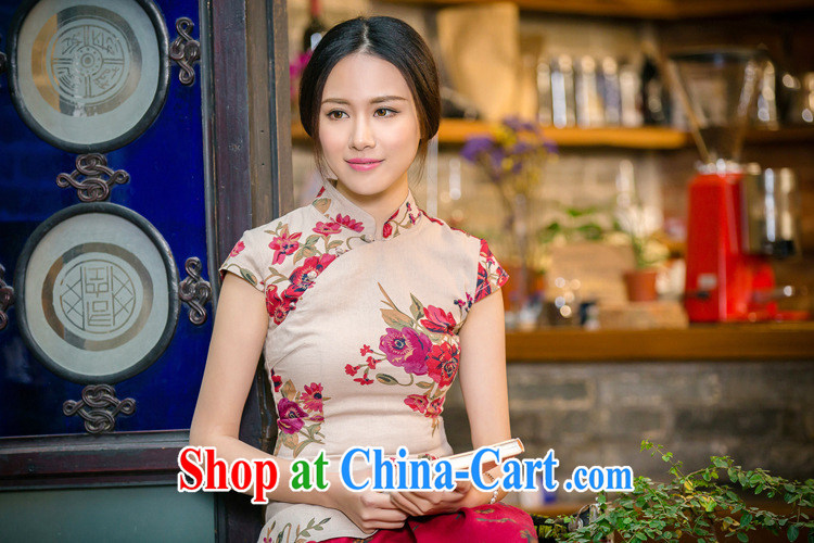 The current cotton Ma T-shirt low-power's short-sleeved linen dresses up retro shirt AQE 2062 red XXL pictures, price, brand platters! Elections are good character, the national distribution, so why buy now enjoy more preferential! Health