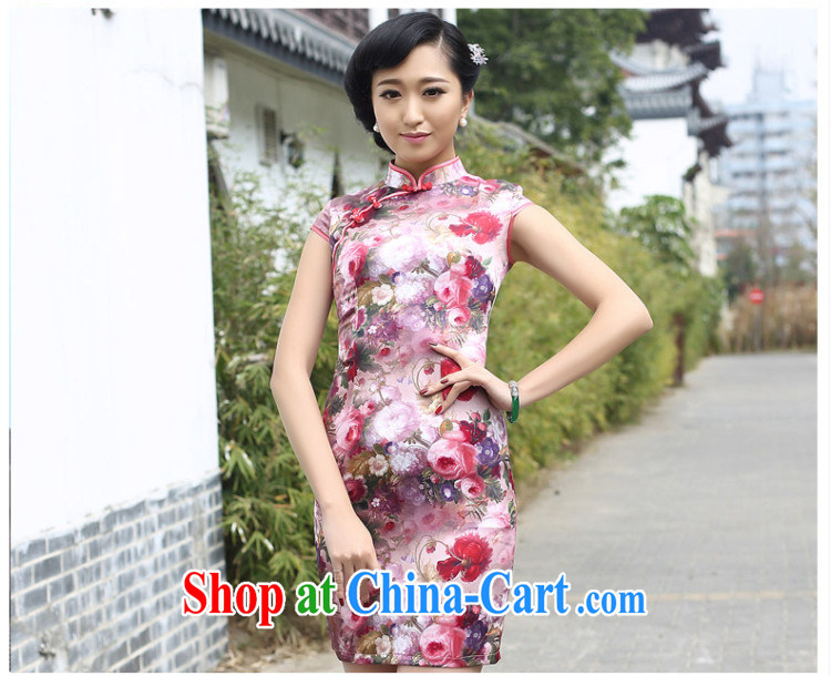 The stream is Silk Cheongsam floral China wind high-end sauna Silk Cheongsam dress female AQE 8050 photo color XXXL pictures, price, brand platters! Elections are good character, the national distribution, so why buy now enjoy more preferential! Health