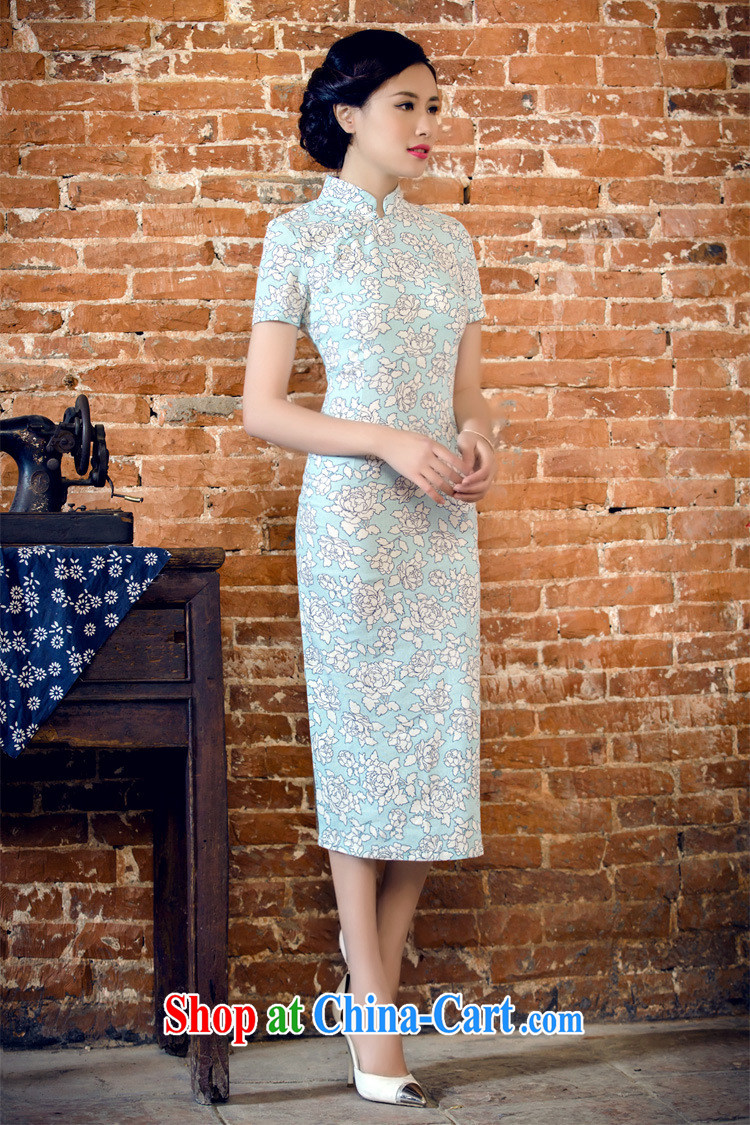 The stream, long dresses, summer short sleeve cheongsam dress antique Chinese cotton Ma dresses ethnic wind women 2063 AQE Aloeswood XXL pictures, price, brand platters! Elections are good character, the national distribution, so why buy now enjoy more preferential! Health