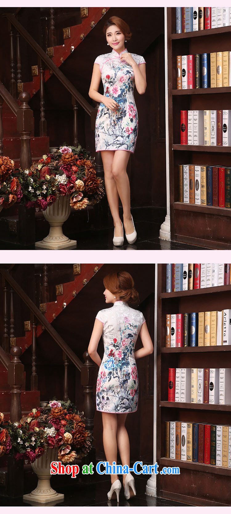 2015 spring and summer new dresses and Stylish retro improved cheongsam dress daily short dresses beauty style white XXL pictures, price, brand platters! Elections are good character, the national distribution, so why buy now enjoy more preferential! Health