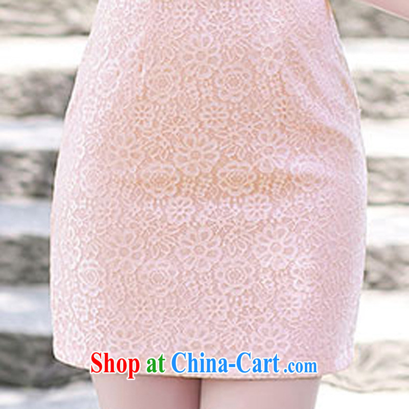 2015 summer new paragraph in cultivating long Ethnic Wind Chinese Antique improved cheongsam Tang pack and dress girls pink M, maple and Ling (fengzhiling), shopping on the Internet