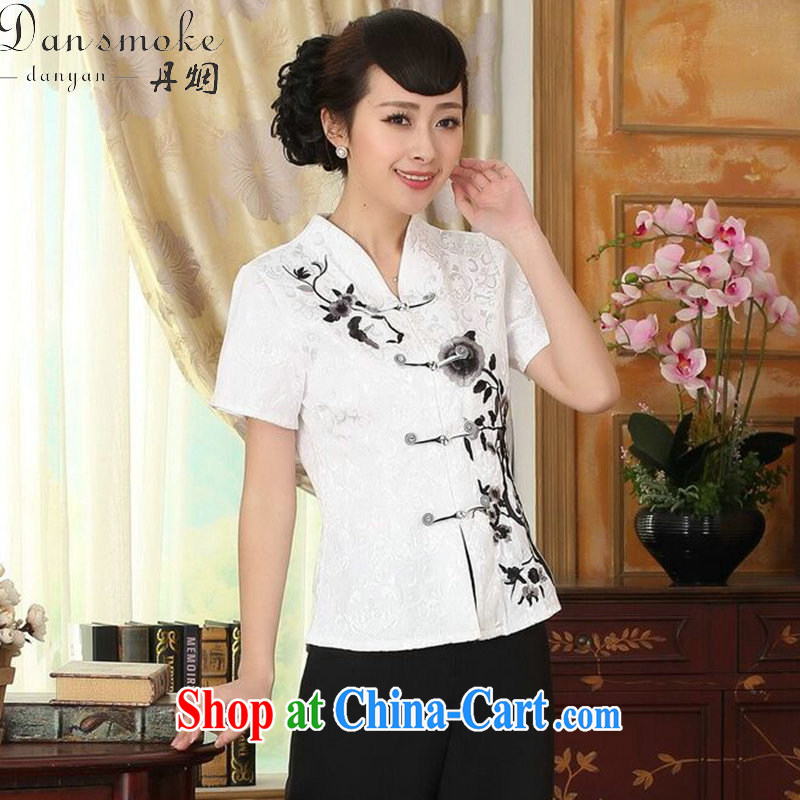 Bin Laden smoke-free summer, new outfit, Ms. T-shirt Chinese improved national wind blouses embroidered tray snap Tang replace such as the color 2 XL, Bin Laden smoke, shopping on the Internet