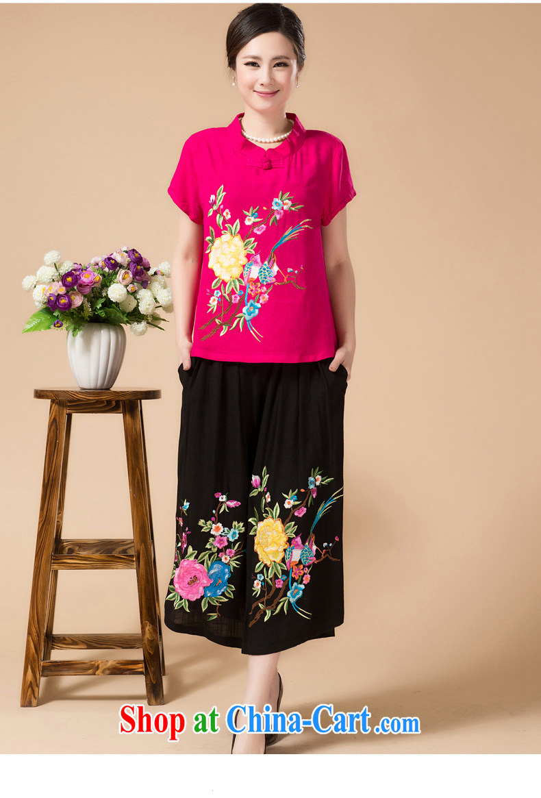 Al Gore, the 2015 Mother's Day middle-aged and older women with mother Summer Package middle-aged Ethnic Wind embroidery cotton the relaxed two-piece hand-painted Peony red 4 XL . pictures, price, brand platters! Elections are good character, the national distribution, so why buy now enjoy more preferential! Health