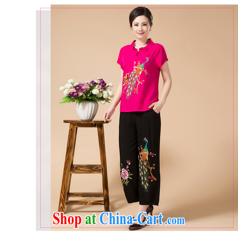 Al Gore, the 2015 middle-aged and elderly women with Ethnic Wind embroidery spend half sleeve T-shirt loose fitting trousers summer Women's clothes Chinese mother load Kit green 3XL . pictures, price, brand platters! Elections are good character, the national distribution, so why buy now enjoy more preferential! Health