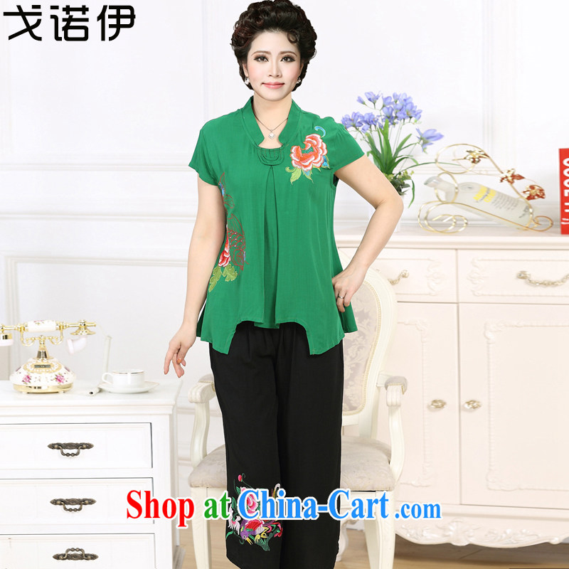 Al Gore, the mother's day summer 2015 New Products summer, older women with mother with ethnic embroidery Kit older persons with Grandma package often _Peony Kit green 4 XL summer 2015 new products.