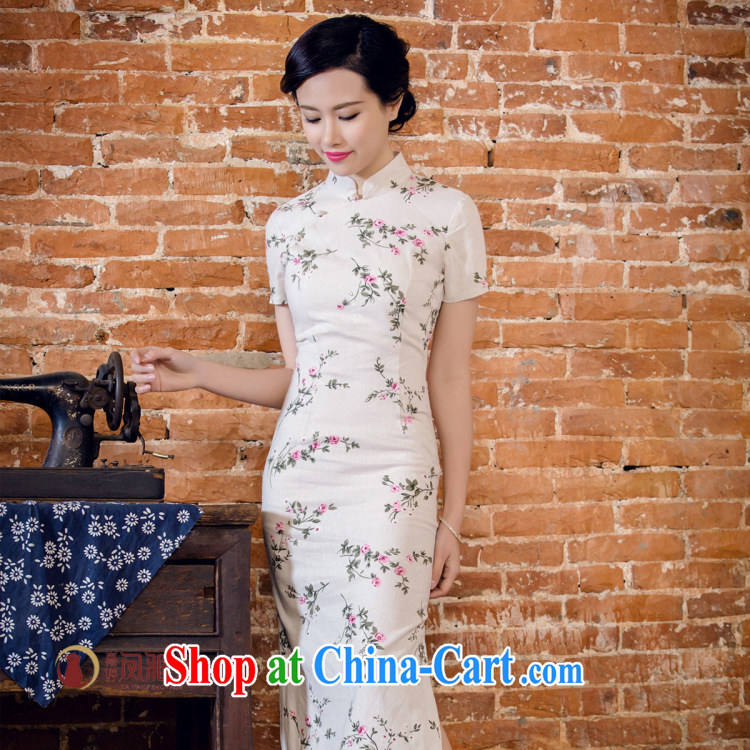 The flow units the commission floral short-sleeved dresses in antique long dresses summer Chinese hospitality service forgetting D. AQE 2063 forgetting D. XL pictures, price, brand platters! Elections are good character, the national distribution, so why buy now enjoy more preferential! Health
