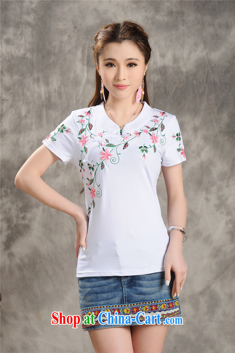 Black butterfly Ethnic Wind summer wear new, for a tight embroidered cultivating short-sleeve T-shirt large, female solid T-shirt by red 2 XL pictures, price, brand platters! Elections are good character, the national distribution, so why buy now enjoy more preferential! Health