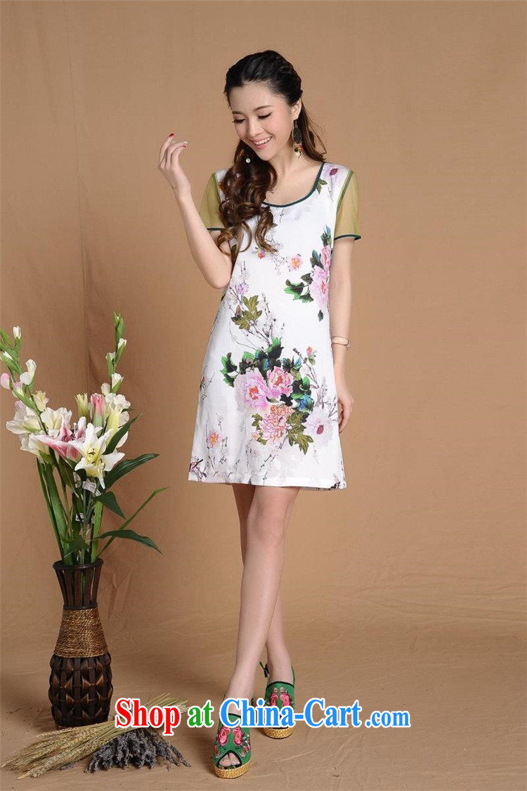 Abundant Ming summer 2015 new cultivation improved cheongsam female ethnic wind Web yarn larger dresses picture color two-piece XXL pictures, price, brand platters! Elections are good character, the national distribution, so why buy now enjoy more preferential! Health