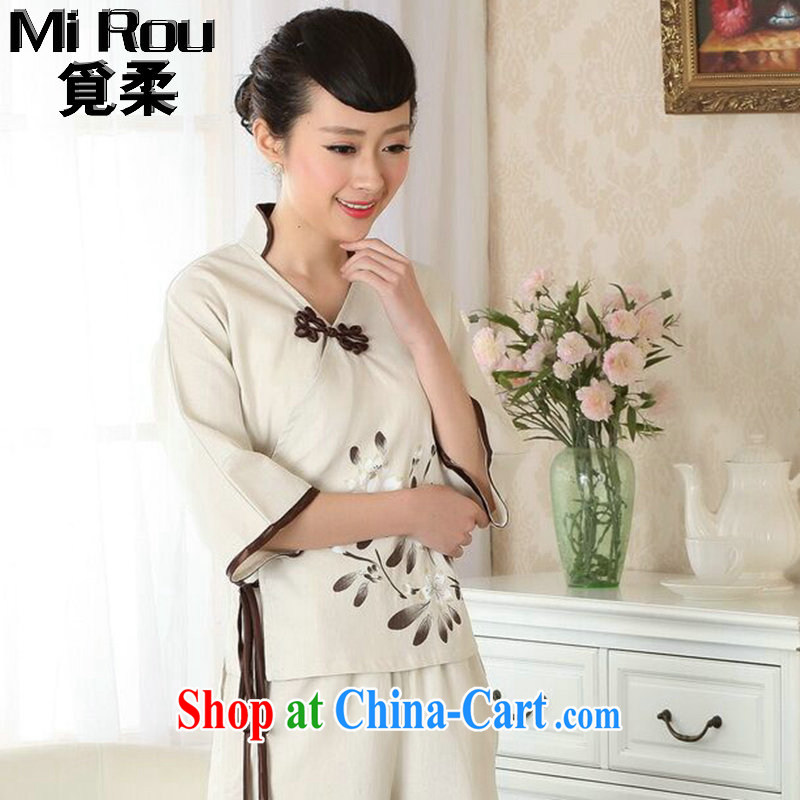 Find Sophie summer new dresses T-shirt cotton the linen Chinese Ethnic Wind blouses Tang discs for improved version click T-shirt 2XL, flexible employment, and shopping on the Internet