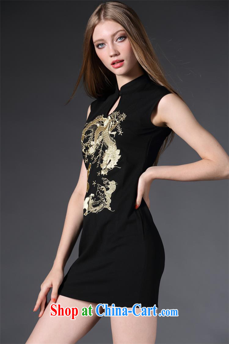 Abundant Ming summer 2015 new retro embroidery cheongsam female ethnic wind beauty dresses black XL pictures, price, brand platters! Elections are good character, the national distribution, so why buy now enjoy more preferential! Health