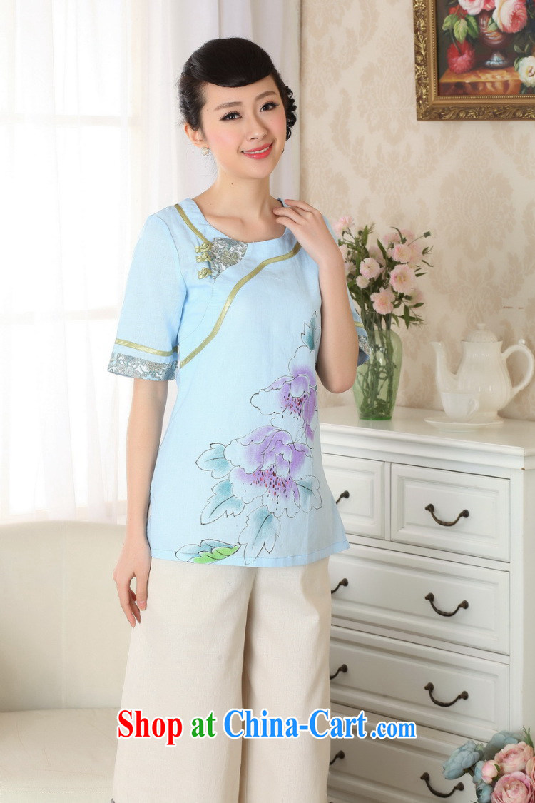 Dan smoke new cheongsam shirt cotton the Chinese Ethnic Wind round-collar blouses hand-painted Chinese detained the improved version as the color 2 XL pictures, price, brand platters! Elections are good character, the national distribution, so why buy now enjoy more preferential! Health