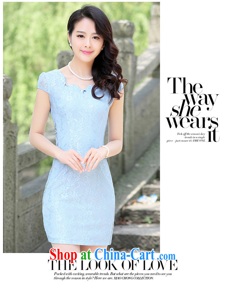 Summer 2015 new cheongsam dress short, Retro large, stylish and improved daily cheongsam embroidered dresses summer 1512 pink XL pictures, price, brand platters! Elections are good character, the national distribution, so why buy now enjoy more preferential! Health