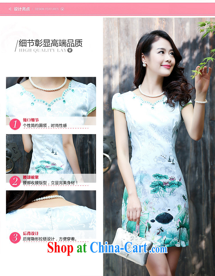 2015 new summer cotton MA the cheongsam retro pink floral stamp improved cheongsam dress 5930 light purple XL pictures, price, brand platters! Elections are good character, the national distribution, so why buy now enjoy more preferential! Health